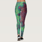 Weave Mandala Green Blue und Red Leggings (Rückseite)