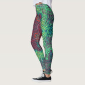 Weave Mandala Green Blue und Red Leggings (Links)