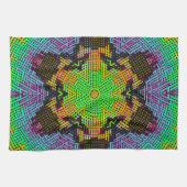 Weave Mandala Green Orange und Lila Geschirrtuch (Horizontal)