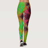Weave Mandala Green Orange und Pink Leggings (Rückseite)