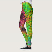 Weave Mandala Green Orange und Pink Leggings (Links)
