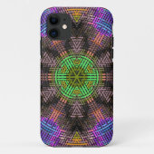 Weave Mandala Green Pink und Blue Case-Mate iPhone Hülle (Rückseite)