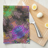 Weave Mandala Green Pink und Blue Geschirrtuch (Viertel Falte)