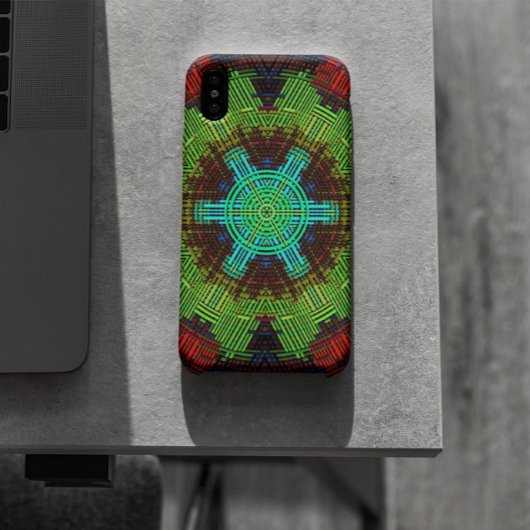 Weave Mandala Green Red und Blue Case-Mate iPhone Hülle