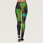 Weave Mandala Green Red und Blue Leggings (Rückseite)