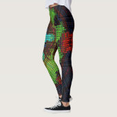 Weave Mandala Green Red und Blue Leggings (Links)
