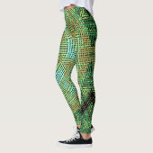 Weave Mandala Green und Orange Leggings (Links)