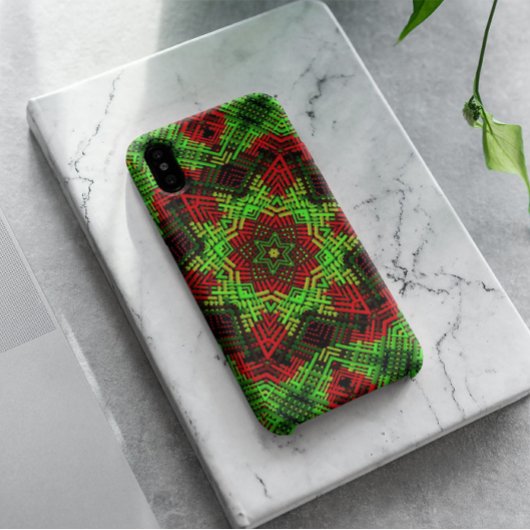 Weave Mandala Green und Red Case-Mate iPhone Hülle