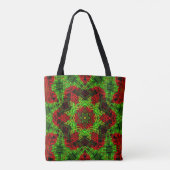 Weave Mandala Green und Red Tasche (Rückseite)