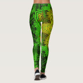 Weave Mandala Green und Yellow Leggings (Rückseite)