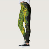 Weave Mandala Green Yellow und Black Leggings (Links)