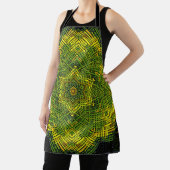 Weave Mandala Green Yellow und Black Schürze (InSitu)