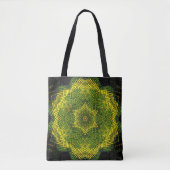 Weave Mandala Green Yellow und Black Tasche (Vorderseite)
