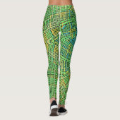 Weave Mandala Green Yellow und Blue Leggings (Rückseite)