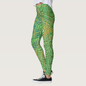 Weave Mandala Green Yellow und Blue Leggings (Links)