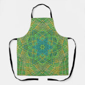 Weave Mandala Green Yellow und Blue Schürze (Vorderseite)