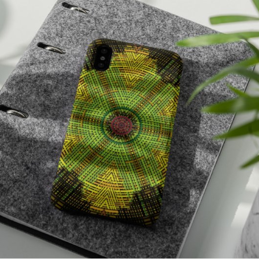 Weave Mandala Green Yellow und Red Case-Mate iPhone Hülle