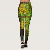 Weave Mandala Green Yellow und Red Leggings (Rückseite)