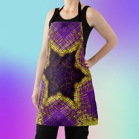 Weave Mandala Lila und gelb Schürze