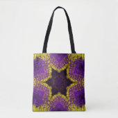 Weave Mandala Lila und gelb Tasche (Vorderseite)