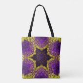 Weave Mandala Lila und gelb Tasche (Rückseite)