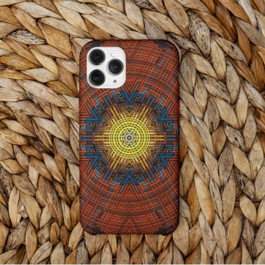 Weave Mandala Orange Gelb und Blau Case-Mate iPhone Hülle