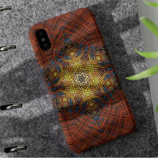 Weave Mandala Orange Gelb und Blau Case-Mate iPhone Hülle