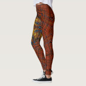 Weave Mandala Orange Gelb und Blau Leggings (Links)