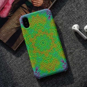 Weave Mandala Orange Green und Blue Case-Mate iPhone Hülle
