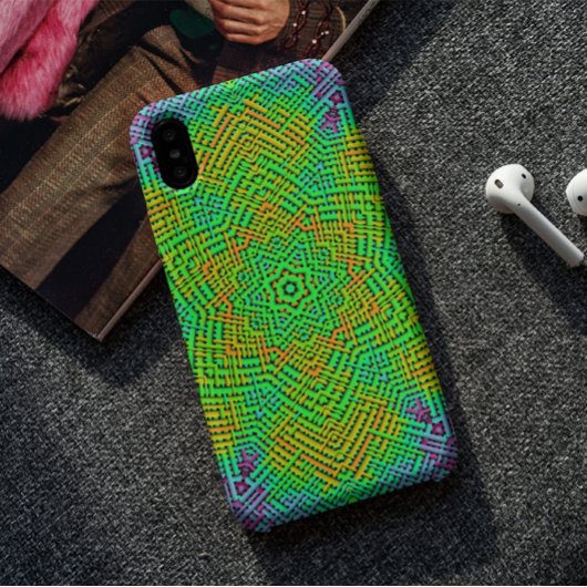 Weave Mandala Orange Green und Blue Case-Mate iPhone Hülle