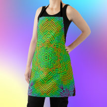 Weave Mandala Orange Green und Blue