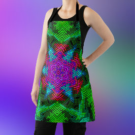 Weave Mandala Pink Blue und Green Schürze