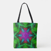Weave Mandala Pink Blue und Green Tasche (Rückseite)