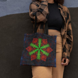 Weave Mandala Red Green und Blue Tasche