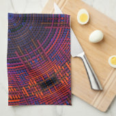 Weave Mandala Red Orange und Lila Geschirrtuch (Viertel Falte)