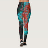 Weave Mandala Red und Blue Leggings (Rückseite)
