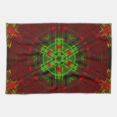 Weave Mandala Red und Green Geschirrtuch (Horizontal)