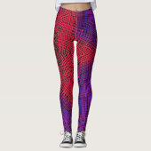 Weave Mandala Red und Lila Leggings (Vorderseite)