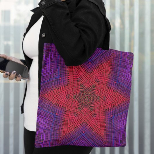 Weave Mandala Red und Lila Tasche