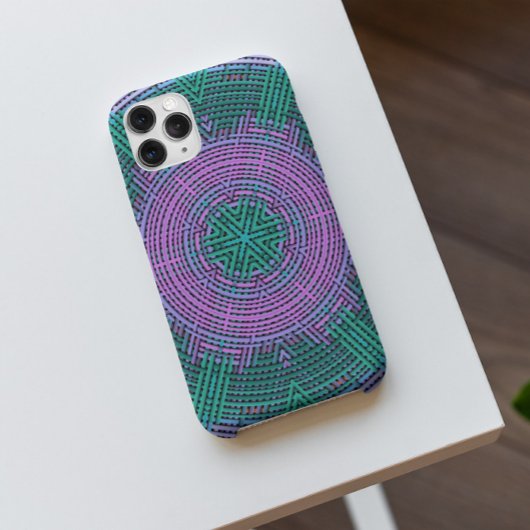 Weave Mandala Rosa und Blau Case-Mate iPhone Hülle
