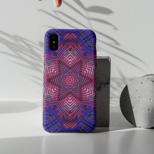 Weave Mandala Rosa und Blau Case-Mate iPhone Hülle