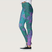 Weave Mandala Rosa und Blau Leggings (Links)