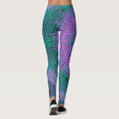 Weave Mandala Rosa und Blau Leggings (Rückseite)