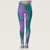 Weave Mandala Rosa und Blau Leggings (Vorderseite)