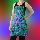 Weave Mandala Rosa und Blau Schürze