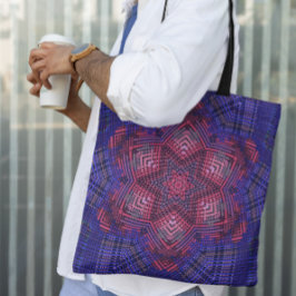 Weave Mandala Rosa und Blau Tasche