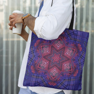 Weave Mandala Rosa und Blau Tasche