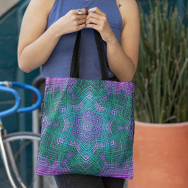 Weave Mandala Rosa und Blau Tasche