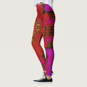 Weave Mandala Rosa und Gelb Leggings (Links)