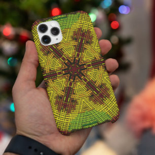 Weave Mandala Rot Gelb und Grün Case-Mate iPhone Hülle